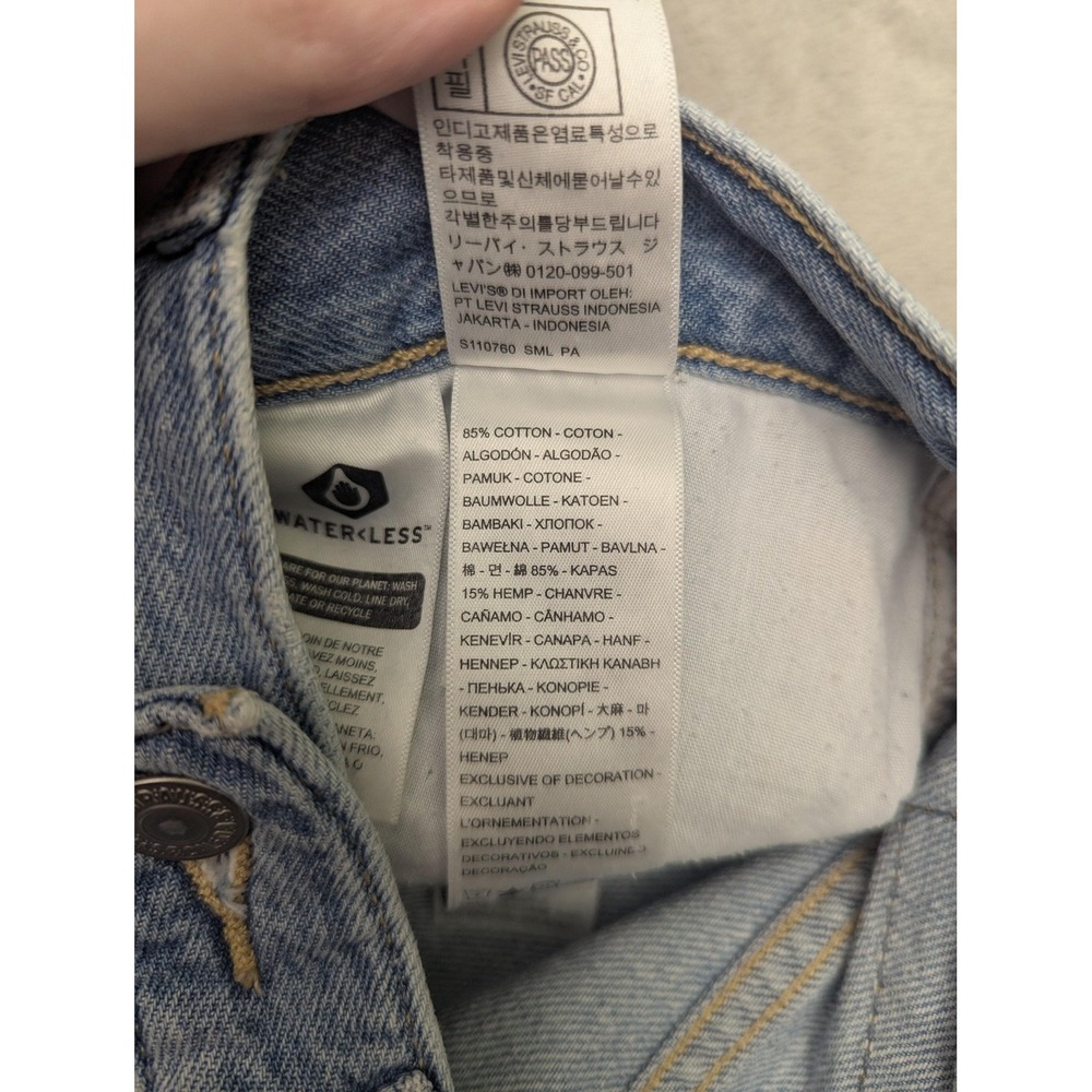 Levis High Waisted Straight Jeans Womens 25‎ Blue Light Wash Y2K Stretch Denim - Picture 13 of 15